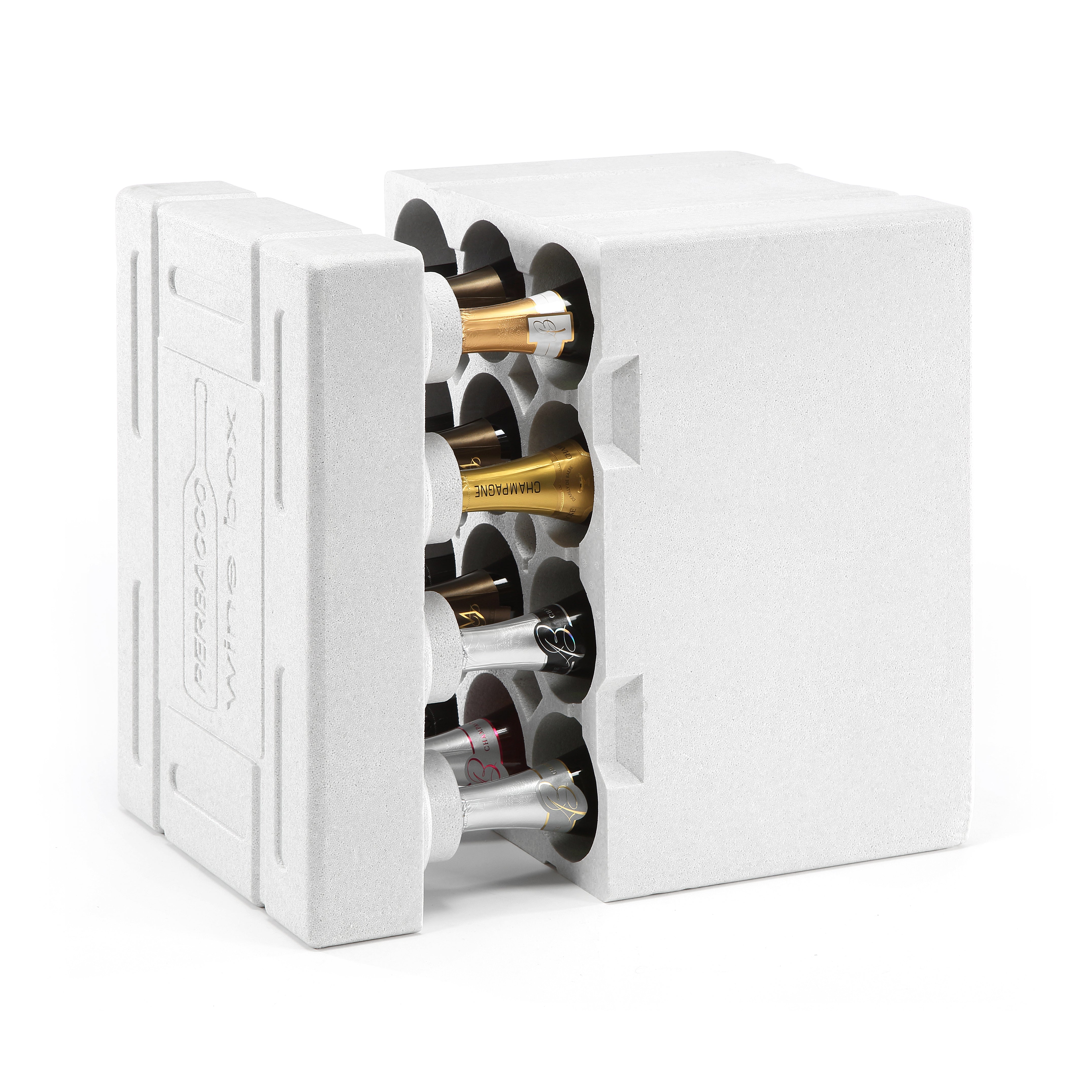 Pack of 2 - Slightly damaged 12-Bottle Wine Box For Shipping & Plane Transport