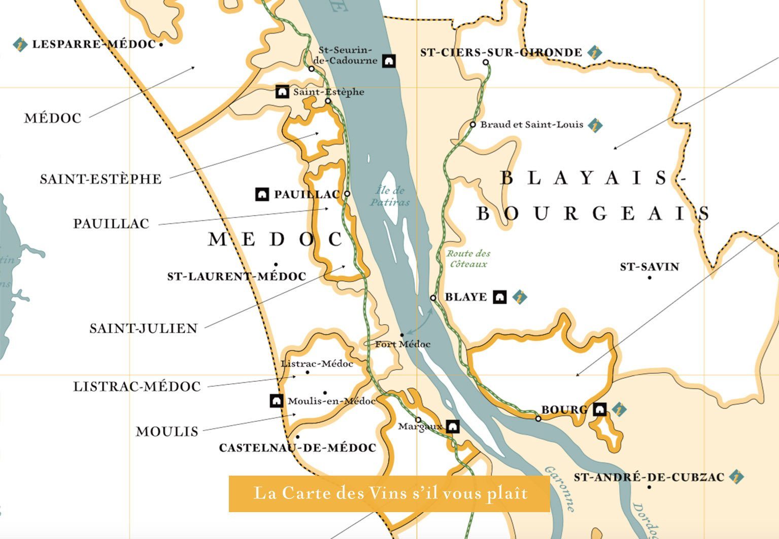 Other Travel Accessories - FRANCE: BORDEAUX WINE MAP & GUIDE - ENGLISH ED.